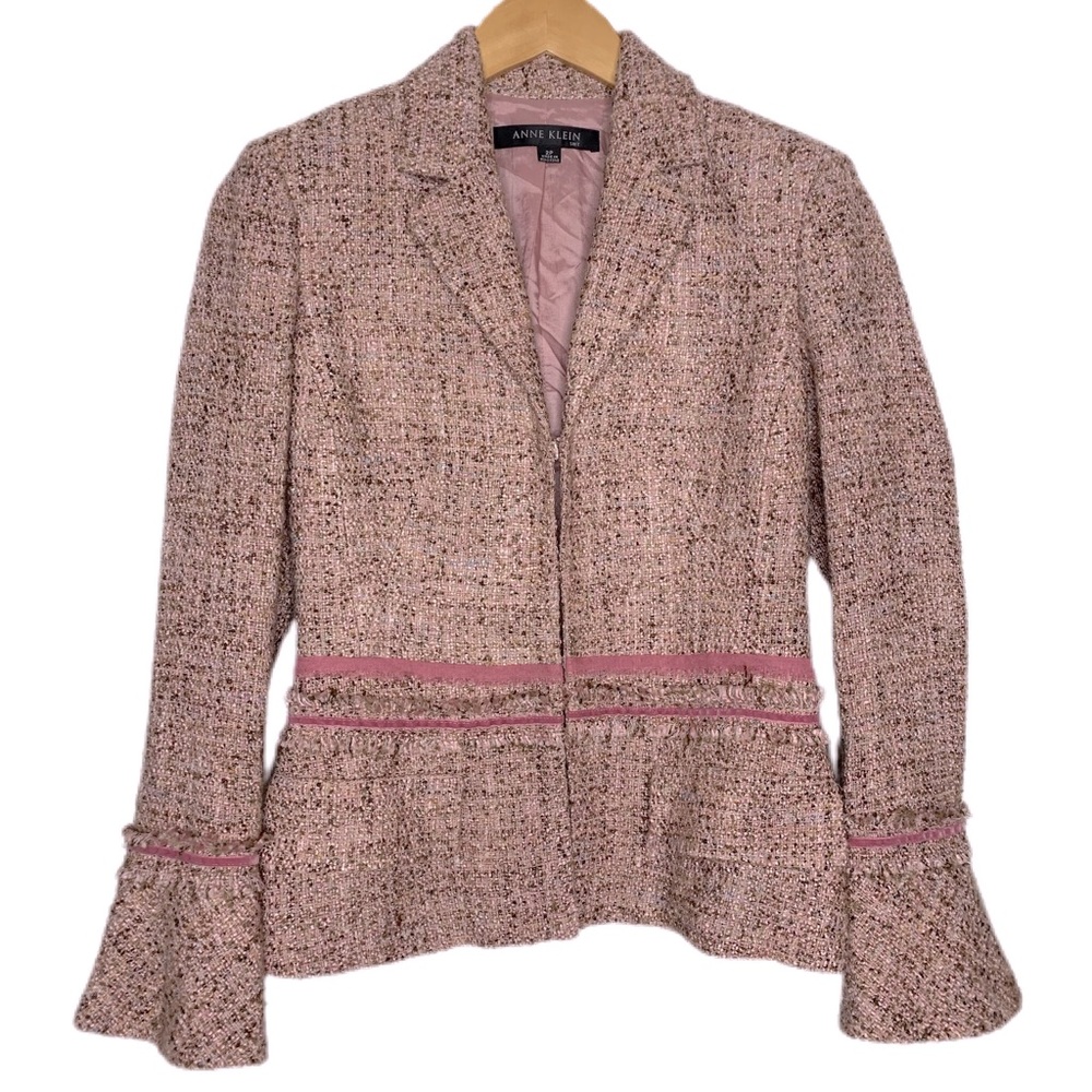 Anne Klein Pink Tweed Blazer 2P